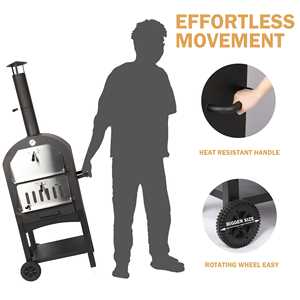 Уличная печь для пиццы, пицца, кемпинговая плита с 4 стальными грилями для пиццы - Product Image 6