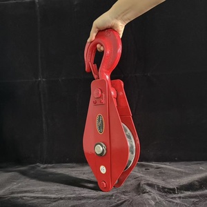 Chất lượng cao ba bánh xe nâng vòng ròng rọc khối Ba ròng rọc snatch và giải quyết Rope khối Palăng cáp treo phụ kiện hệ thống dây điện - Product Image 5