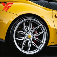 Velg Racing Aluminium Forged Custom 21x10 22x12.5 PCD5x114.3 CB 67.1 Center Lock Brushed untuk Ferrari 812, Ringan, untuk Mobil Sport