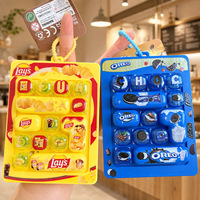 Nouveau Porte-clés Créatif 14 Clés, Anti-stress, Thème Snack, Pendentif de Sac Amusant, Ornement Suspendu pour Machine à Pinces