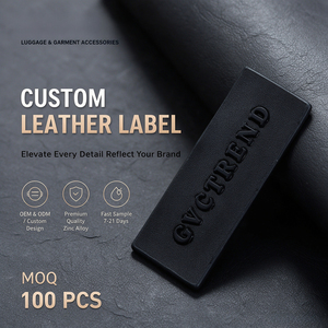 Étiquette personnalisée en métal et cuir PU avec logo de marque pour sweats à capuche, chapeaux de pêcheur, sacs pour ordinateur portable, écharpes en laine, bottes de mode, sangles de ceinture - Product Image 1