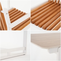 Ensemble de meubles de jardin de luxe en teck, table et chaises de salle à manger d'extérieur, ensemble de salle à manger de jardin pour hôtel, villa