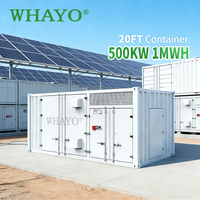 Conteneur de stockage d'énergie extérieur Whayo Utility Scale BESS 1MWh 2MWh 5MWh, système de batterie