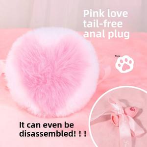 Plug anal détachable en forme de patte de chat, queue de renard rose, jeu de rôle pour adultes - Product Image 5