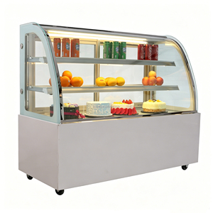 Comptoir de présentation de gâteaux commercial de 1,8 m, vitrine réfrigérée, armoire à gâteaux à refroidissement par air pour boulangerie - Product Image 3