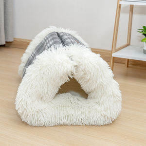 Lit chat en peluche chaud pliable en gros du fabricant Plaid - Product Image 3