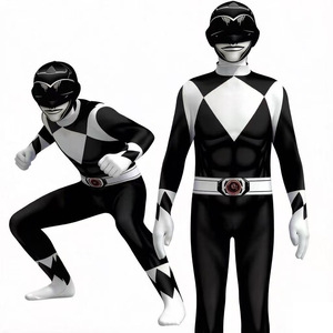 Disfraz de Cosplay de los Power Samurai Rangers, Morpher Mighty, <span class=keywords><strong>Traje</strong></span> de Superhéroe <span class=keywords><strong>con</strong></span> Capucha para Niños y Adultos, Mono de Cuerpo Entero, <span class=keywords><strong>Traje</strong></span> Zentai - Product Image 2
