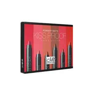 Menow Set Makeup Lipstik Pensil Organik Tahan Air Lipstik Vegan Lip Liner Pensil Tahan Air dan Ciuman Bukti Lipstik Set
