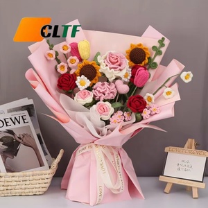 Ramo <span class=keywords><strong>de</strong></span> <span class=keywords><strong>Flores</strong></span> <span class=keywords><strong>de</strong></span> <span class=keywords><strong>Lana</strong></span> <span class=keywords><strong>de</strong></span> Colores, Ramo <span class=keywords><strong>de</strong></span> <span class=keywords><strong>Flores</strong></span> <span class=keywords><strong>de</strong></span> Tulipanes y Rosas Tejidas <span class=keywords><strong>a</strong></span> Crochet, Regalos para el Dí<span class=keywords><strong>a</strong></span> <span class=keywords><strong>de</strong></span> la Madre, San Valentín, Mujeres - Product Image 1