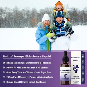 Jarabe de Saúco Negro Líquido con Equinácea, Zinc y Vitamina C para Niños y Adultos, Refuerzo del Sistema Inmunitario - Product Image 5