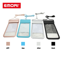 Sac étanche pour téléphone portable avec logo personnalisé en relief, respectueux de l'environnement, étanche IPX8, avec sangle pour téléphone, pour la plongée
