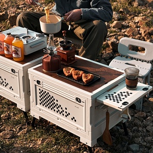 Caja de Almacenamiento de Plástico Rectangular Creativa para Acampar al Aire Libre, <span class=keywords><strong>Plegable</strong></span>, Portátil, 60L-70L, Multiusos, Organizador para Maletero de Coche - Product Image 4