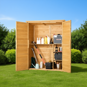 Casetta da Giardino in Legno 55x67.5 Pollici Impermeabile per Attrezzi da Giardino - Product Image 2