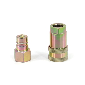 Kopling Selang Hidrolik Krom Heksavalen ISO7241-a Double Shut-off 1/4 Inci - Product Image 5
