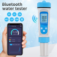 Testeur de qualité de l'eau professionnel 6-en-1 PH/EC/TDS/Salinité/S.G/Température, contrôle intelligent par application, détecteur haute précision