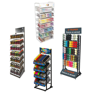 Soporte De Pared Para Botes De Spray | Estante De Acero Con 5 Agujeros Para Taller, Garaje Y Manualidades