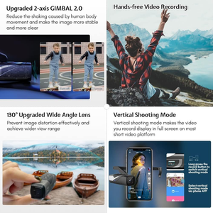 ORDRO <span class=keywords><strong>EP8</strong></span>-Caméra Vlog portable 4K, mains libres, stabilisateur de cardan UHD 60FPS, chargeur rapide, télécommande - Product Image 4