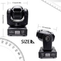 U`King - Foco LED RGBW de 30 W, Cabeza Móvil Negra, Gobos, Luz de Escenario DMX512, Luces Móviles de Cabeza para DJ, Discoteca