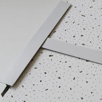 Dalles de plafond acoustiques en laine minérale perforée ignifugée blanches avec bordure tegulaire