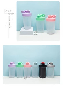 卸売食洗機対応カスタムジムフィットネススポーツBPAフリープラスチックスパイスカスタムロゴジム空きグリッタープロテインシェイカーボトル - Product Image 3