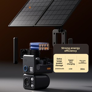 Cámara <span class=keywords><strong>de</strong></span> <span class=keywords><strong>Seguridad</strong></span> Solar 4G con IA para Video Durante Todo el Día, Zoom 10X <span class=keywords><strong>de</strong></span> 2.8mm, Sin Cables, Control Remoto por Teléfono Móvil, Visión Nocturna HD, Nube - Product Image 1