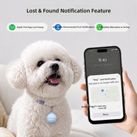 Localisateur d'animaux de compagnie de petite taille, style AirTag, anti-perte, avec Bluetooth, design étanche, compatible avec les appareils iOS et l'application Apple Find My