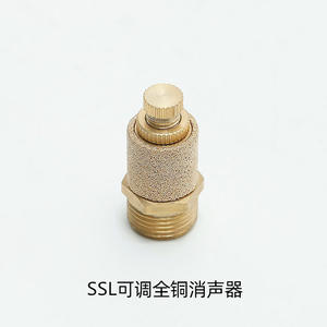 Silenciador Neumático BSL-M5 Totalmente de Cobre, Cabeza Plana MSL-01 y Ajustable SSL-02 con Tapón de Plástico PSL-04, BD OEM Personalizable - Product Image 5