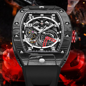 Hanboro của nam giới tất cả các sợi carbon brazed xem nhanh chóng phát hành dây đeo thiết kế utt-cạnh thời trang tự động cơ khí trường hợp - Product Image 1