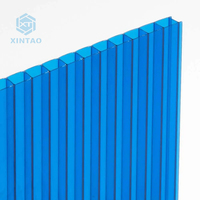 XINTAO Plaques en polycarbonate alvéolaire PC colorées à double paroi de 4 mm, personnalisables, en promotion pour puits de lumière