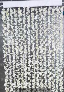 結婚式の生地の花の背景ハンギングフラワーガーランドの背景シルクフラワーガーランド出入り口カーテンルームディバイダー、イベントの背景 - Product Image 3