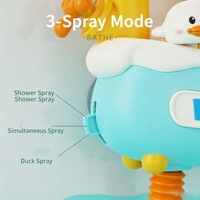 Jouet de bain électrique en forme de canard de dessin animé pour enfants, jouet de douche pour la baignoire, jouet aquatique, éveil sensoriel, entraînement de la motricité fine