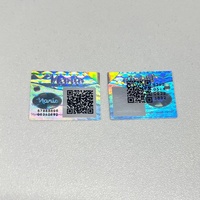 Conception personnalisée d'étiquette holographique 3D EAS RF étiquette de code QR hologramme avec autocollant d'étiquette de sécurité à code-barres