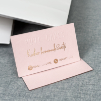 Carte de visite personnalisée en papier épais blanc/noir/gris/rose, logo en relief en typographie, conception gratuite, carte de visite professionnelle