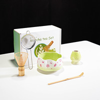 Boîte en porcelaine avec logo personnalisé, design zen asiatique, ensemble de thé matcha écologique avec infuseur pour boire du thé