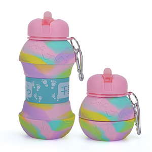 Botella <span class=keywords><strong>de</strong></span> Agua Deportiva Plegable <span class=keywords><strong>de</strong></span> Silicona con Logotipo Personalizado, Botella <span class=keywords><strong>de</strong></span> Silicona Ecológica para Beber en Bicicleta - Product Image 5