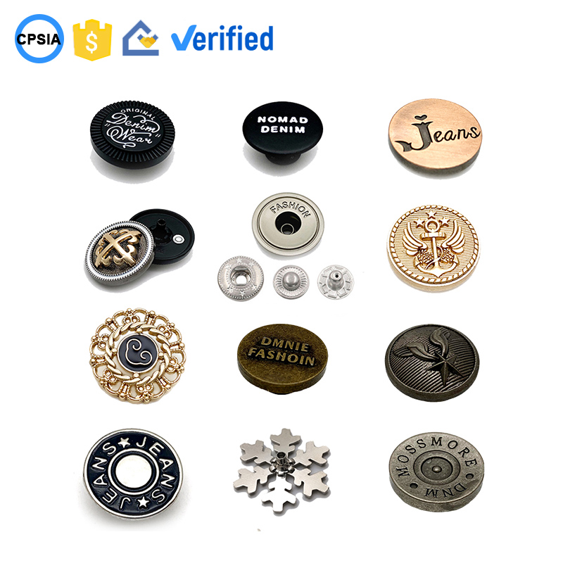 custom 831 leather jacket buttons logo customized wallet press stud button metal snap buttons for clothing