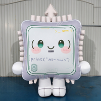 Mascotte gonflable géante de la marque Giant Chip, publicité en tissu Oxford, logo personnalisé, imperméable, promotion d'événements en plein air