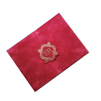 Invitations de mariage personnalisées en velours, cartes de vœux haut de gamme, invitations de célébration luxueuses de style nouveau, vente en gros premium