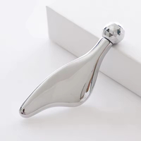 Outil de massage facial avec rouleau en alliage de zinc, spatules de maquillage, masseur oculaire, spatule cosmétique, Gua Sha en métal