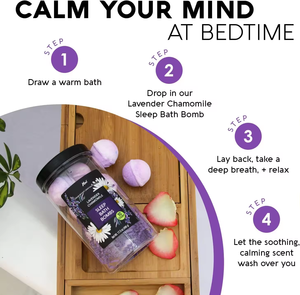 Luxe Fizzy Relax <span class=keywords><strong>Spa</strong></span> Bomb Lavande Camomille Sommeil Bombe De Bain pour Hydrater La Peau Sèche, Relaxant, Bain Moussant - Product Image 4