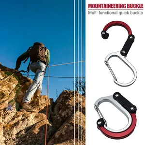 Moschettone in Alluminio (Piccolo) per Borsa, Passeggino, Zaino, Organizzazione Campeggio, Nero Opaco, <span class=keywords><strong>Set</strong></span> da 2 Pezzi - Product Image 2