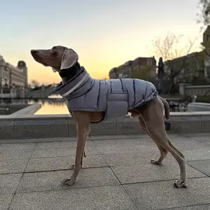 معطف شتوي ناعم مبطن مقاوم للماء لتدفئة الكلب بالجملة سترة معطف رداء كلب إيطالي