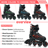 Enfants Adultes Débutant Taille Réglable Patins À Roues Alignées Caoutchouc PU Pneu Freestyle Patins Chaussures En Ligne