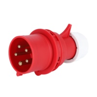 Prise industrielle mâle SFN-015 à 5 pôles IP44 6H, prise d'alimentation industrielle triphasée pour équipement de construction en usine