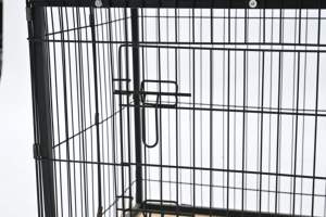 Jaula para Perros de Madera de Nogal con Barras Metálicas, Jaula Moderna para Mascotas, 80x56x63cm - Product Image 3