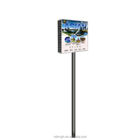 Boîte lumineuse LED solaire rectangulaire décorative à cadre en aluminium pour menu de restaurant de hamburgers en extérieur avec option de suspension