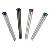 Tube conique en PS de 16x115mm avec bouchon à vis en PP, qualité alimentaire, flacon étanche pour l'emballage d'herbes, de tabac, d'épices et de cosmétiques - Vente en gros