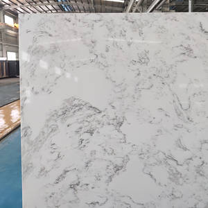 Losas de <span class=keywords><strong>Piedra</strong></span> de Cuarzo Artificial Blanco Crema Moderno, <span class=keywords><strong>Serie</strong></span> Concreto Pulido en Fábrica, Encimeras Certificadas por NSF, <span class=keywords><strong>Piedra</strong></span> de Ingeniería - Product Image 4