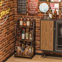 Range-bouteilles modulaire en bois sur pied avec étagères anti-basculement pour bouteilles de Pinot, idéal pour cuisine, bar, cave