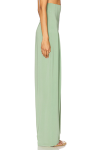 Pantalon large taille haute pour femme, nouvelle collection, vert sauge, taille corset, <span class=keywords><strong>plissé</strong></span>, décontracté, idéal pour les fêtes et les vacances - Product Image 4